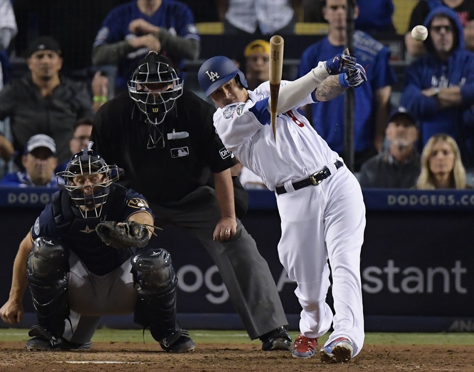 Dodgers 2, Brewers 1